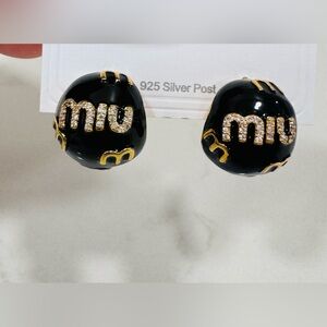 Beautiful! Black and Gold Logo Earrings